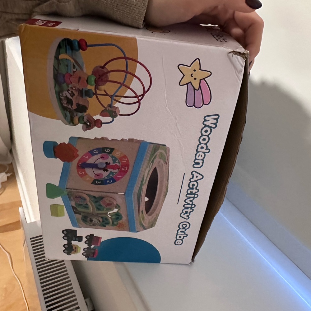 Wooden Activity Cube - Multicolor - Picture 2 of 4